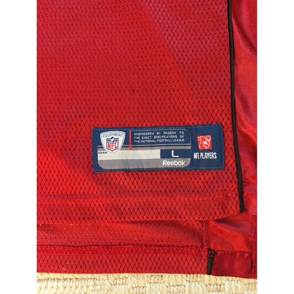Reebok Arizona Cardinals Beanie Wells #26 Red Stitched Football Jersey Men's‎ L